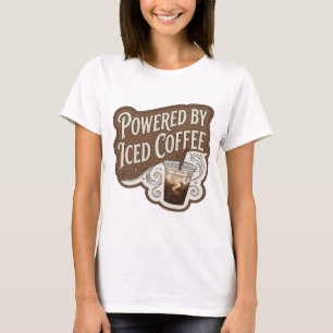 Snappy Grey POWERED BY ICED COFFEE T-Shirt