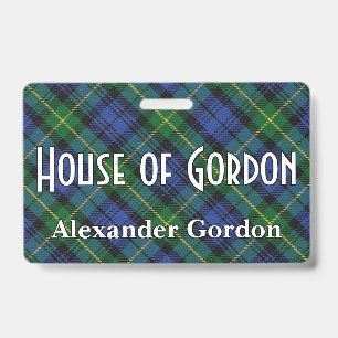 Snappy House of Gordon Tartan Badge