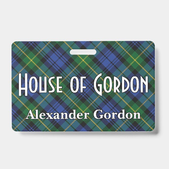 Snappy House of Gordon Tartan Badge (Front)