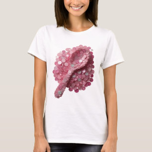 Snappy Silver BREAST CANCER AWARENESS RIBBON T-Shirt