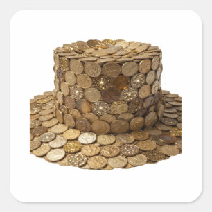 Snappy Silver GOLDEN COINS HAT Sticker Print