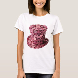 Snappy Silver PINK COIN HAT 3D Text Art T-Shirt
