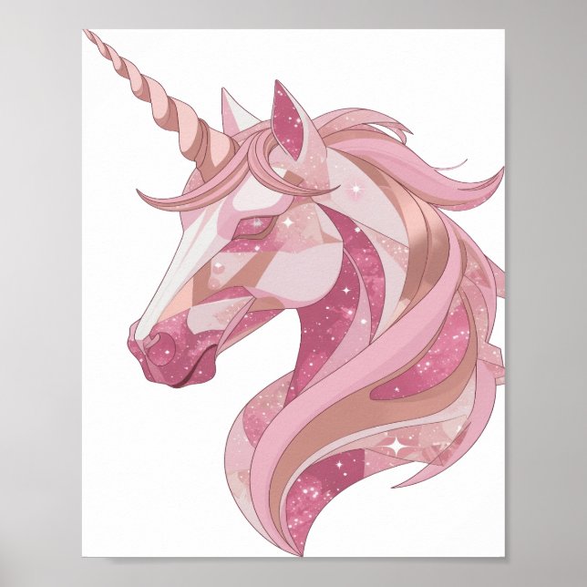 Snappy Silver UNICORN Design Poster (Front)