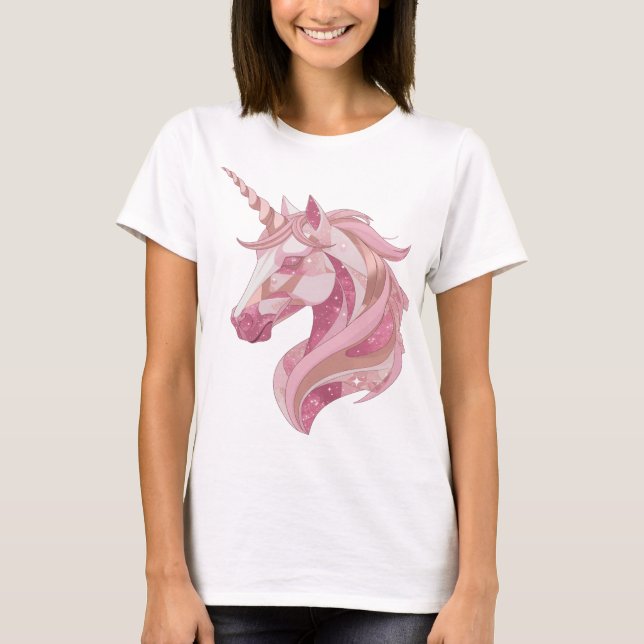 Snappy Silver UNICORN Design T-Shirt (Front)