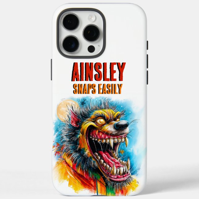 Snaps Easily Werewolf Colourful Halloween Monster Case-Mate iPhone Case (Back)