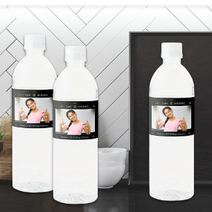 Snapshot Birthday Photo  Water Bottle Label