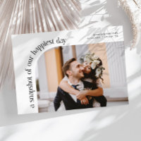 Snapshot Happiest Day White Wedding Photo