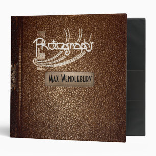 Snapshot Vintage Personalized Monogram Binder