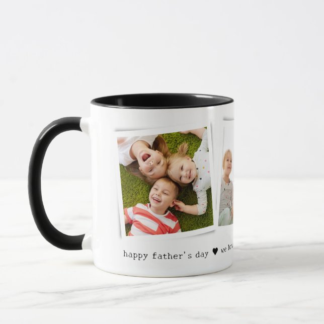 Snapshots 3 Photo Happy Father's Day Mug (Left)
