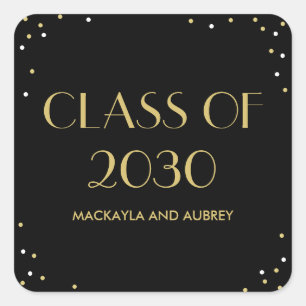Snapshots amusants Stickers de graduation couleur 