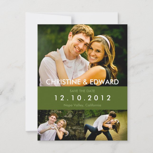 Snapshots Mariage Enregistrer la carte Date (Devant)