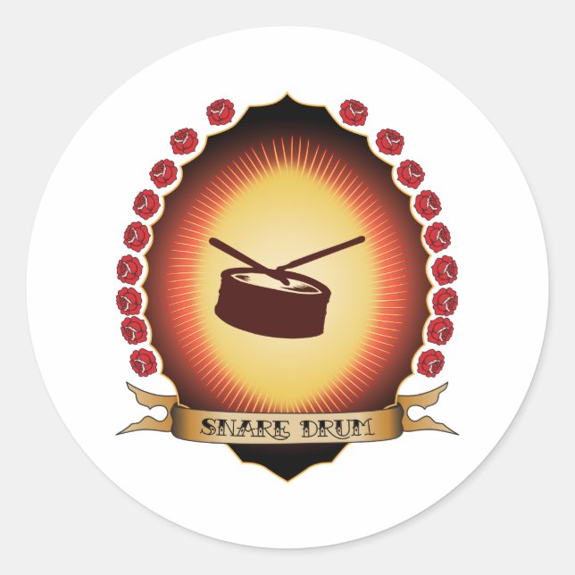 Snare Drum Mandorla Classic Round Sticker (Front)