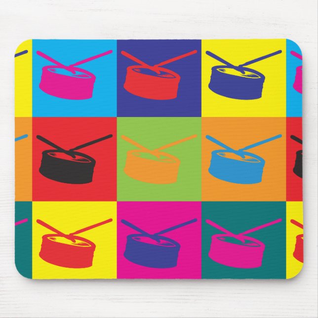 Snare Drum Pop Art Mouse Pad (Front)
