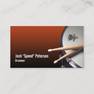 Snare Drum Red Drummer Carte de visite