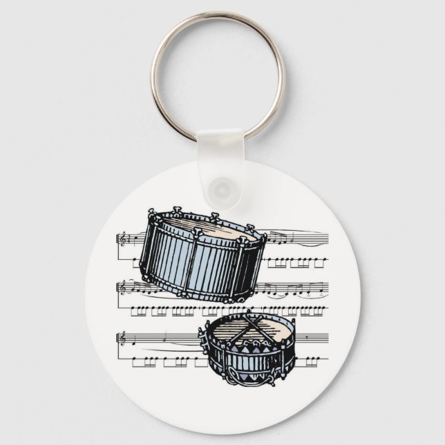 Snare Drums musical 05 B Keychain (Front)
