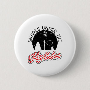 Snares Under The Mistletoe - Wire Snare Christmas 2 Inch Round Button