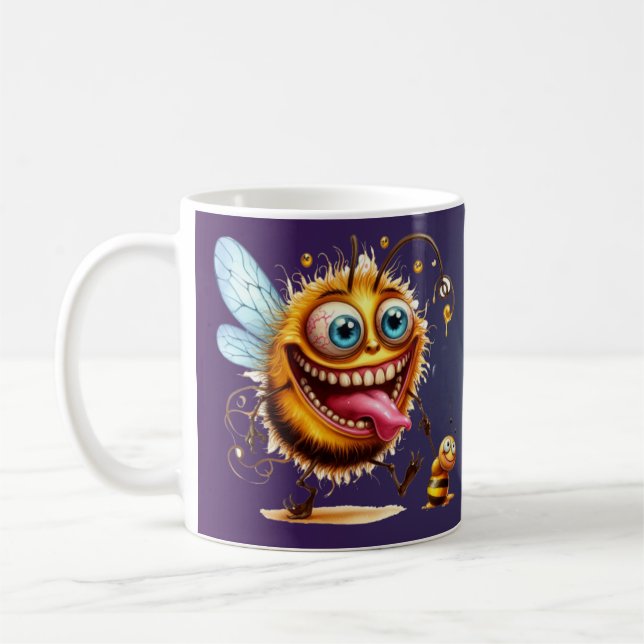 Snark and Sarcasm Crazy Bee Coffee Mug (Left)