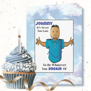Snarky 50th Birthday Male Cartoon Funny Saying Card