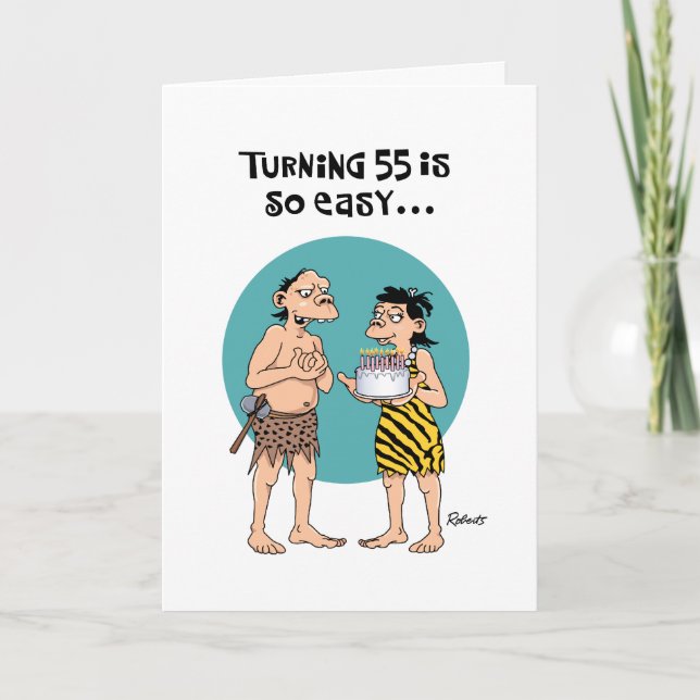 Snarky 55th Birthday Greeting Card (Front)