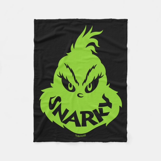 Snarky Face  Fleece Blanket (Front)