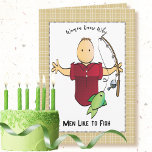 Snarky Fish Male Cartoon Joke Birthday Card<br><div class="desc">Is fishing something that guy loves to do?  This card is a snarky and funny way to wish that special man a "Happy Birthday"</div>