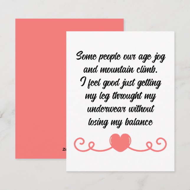 Snarky Funny Getting Older Birthday Card (Front/Back)