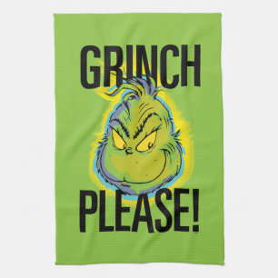 Snarky Grinch   Funny Grinch Please Quote Kitchen Towel