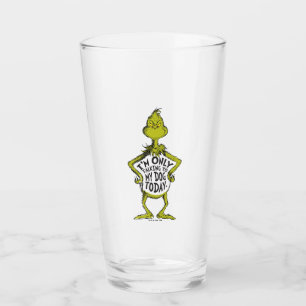 Snarky Grinch   Funny I'm Only Talking to My Dog Glass