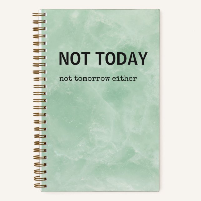 Snarky Journal | Not Today (Front)