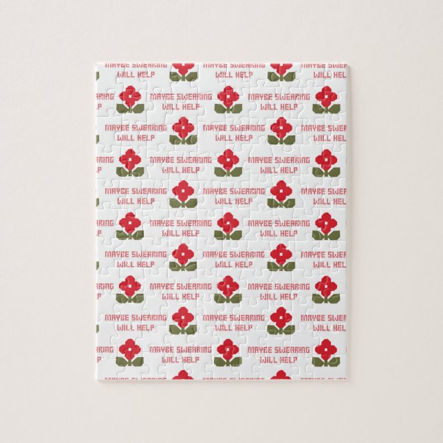 Snarky Rude Cross Stitch Funny Irreverent humour Jigsaw Puzzle (Vertical)