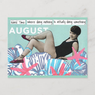 Snarky Vacation Postcard Doing Nothing