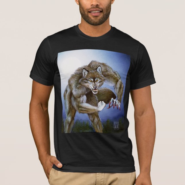 Snarling Alpha Werewolf t-shirt (Front)