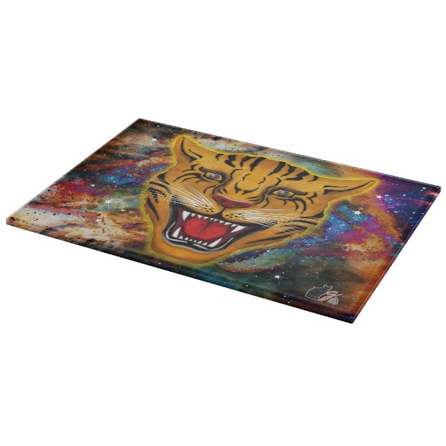 Snarling Tiger Nebula Cutting Board (Corner)
