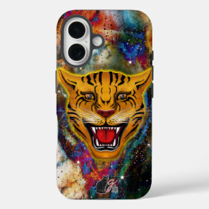 Snarling Tiger Nebula Tough iPhone 16 Case