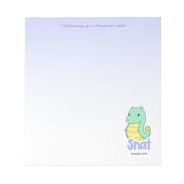 Snat (Serpent + Chat) Bloc-Notes Violet (Devant)