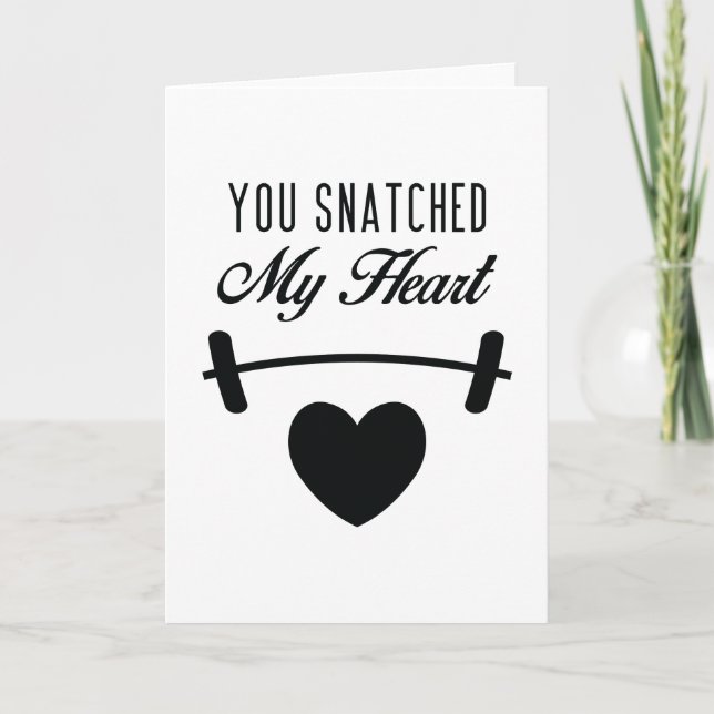 Snatched Crossfit Gym Valentine's Day Card (Front)