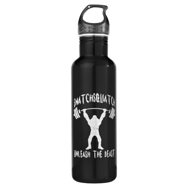 Snatchsquatch, Cartoon Big Foot, Beast, Funny Gym 710 Ml Water Bottle (Front)