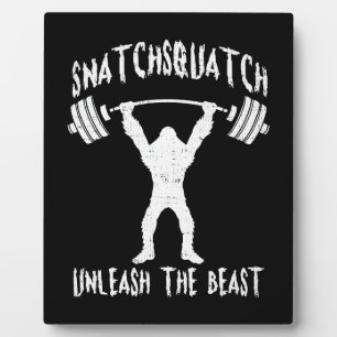 Snatchsquatch, Cartoon Big Foot, Beast, Funny Gym Plaque