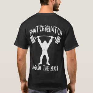 Snatchsquatch, Cartoon Big Foot, Beast, Funny Gym T-Shirt