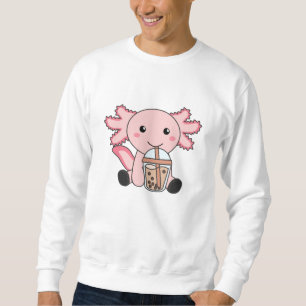 Snaxolotl Axolotl Bubble Tea Lovers Sweet Animals Sweatshirt