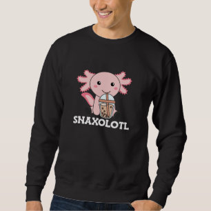 Snaxolotl Axolotl Bubble Tea Lovers Sweet Animals Sweatshirt