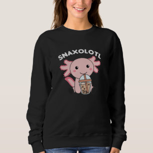 Snaxolotl Axolotl Bubble Tea Lovers Sweet Animals Sweatshirt
