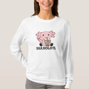 Snaxolotl Axolotl Bubble Tea Lovers Sweet Animals T-Shirt