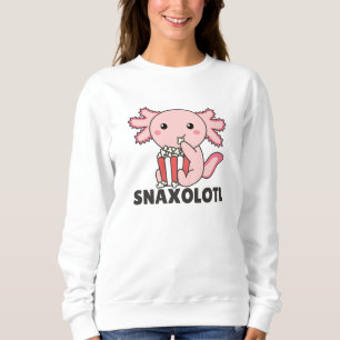 Snaxolotl Axolotl Lovers Sweet Animals Popcorn Sweatshirt