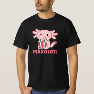 Snaxolotl Axolotl Lovers Sweet Animals Popcorn T-Shirt
