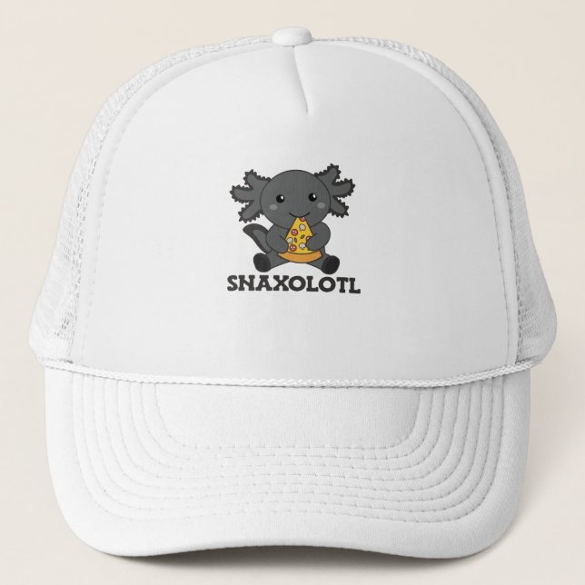 Snaxolotl Axolotl Pizza Lovers Sweet Animals Trucker Hat (Front)
