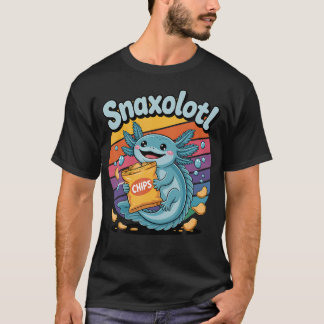 Snaxolotl Kawaii Axolotl Food Sweets Snacks T-Shirt