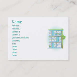 Snazzy Blue Sky Apartments! Business Card
