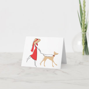 Snazzy Dog Walker Card