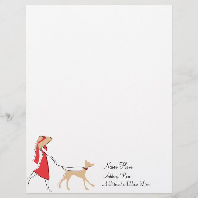 Snazzy Dog Walker Letterhead (Front)